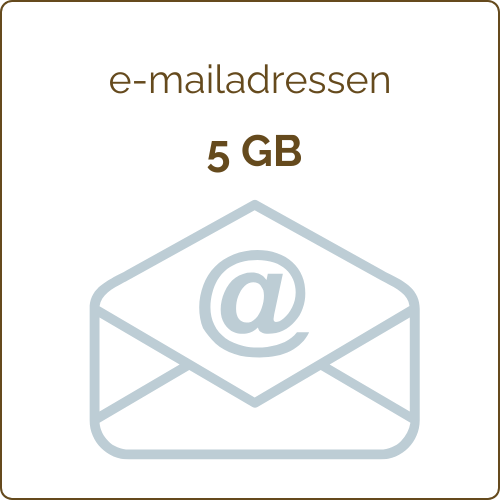 E-mailadressen 5 GB per jaar